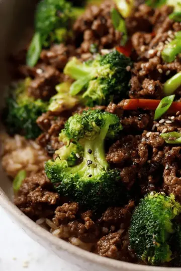 Ground Beef and Broccoli