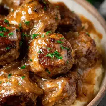 Crock Pot French Onion Meatballs