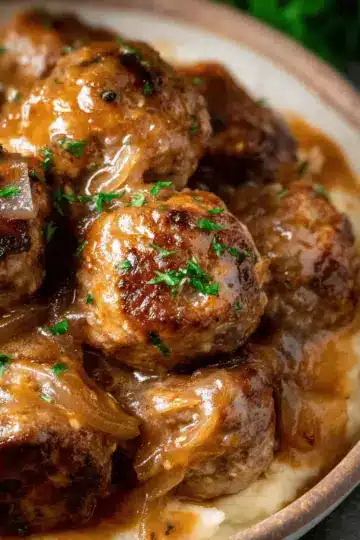 Crock Pot French Onion Meatballs