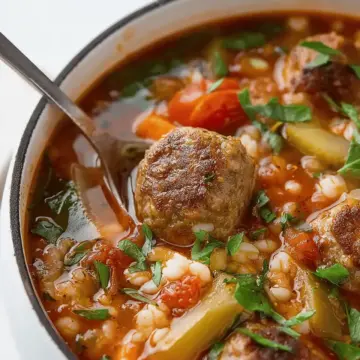 Hearty Italian Meatball Soup
