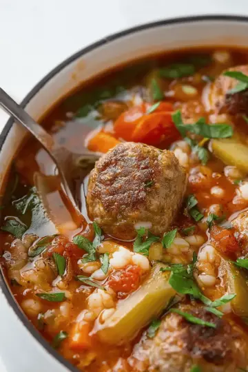 Hearty Italian Meatball Soup