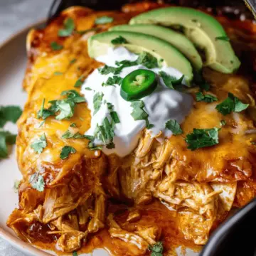 Slow Cooker Chicken Enchiladas
