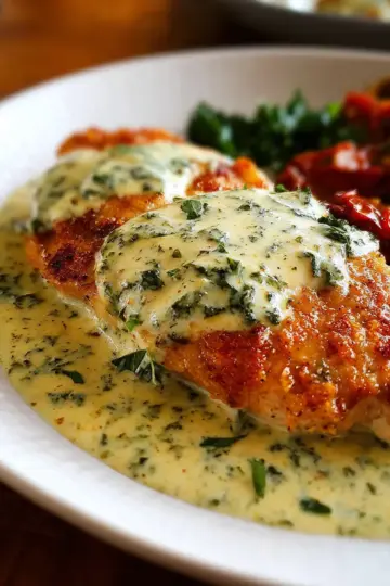 Chicken in Basil Cream Sauce