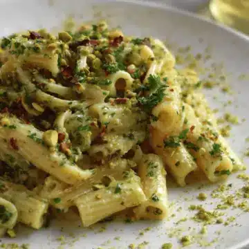 Sicilian Pasta with Creamy Pistachio Sauce