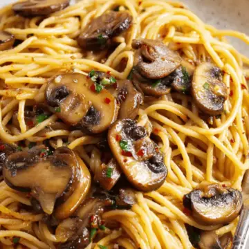 Quick Mushroom Spaghetti