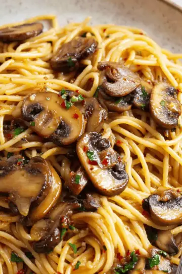Quick Mushroom Spaghetti