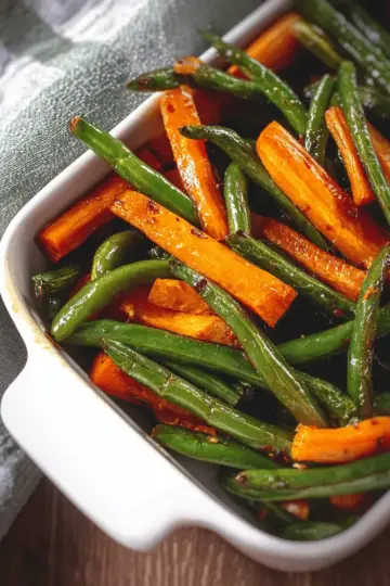 Roasted Green Beans and Carrots