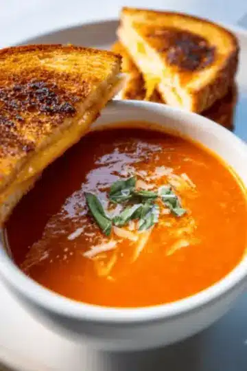 Easy Tomato Soup With Grilled Cheese