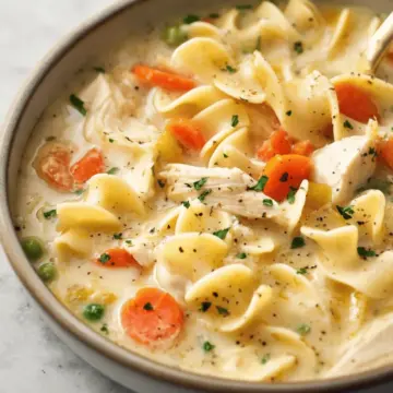 Easy Creamy Chicken Noodle Soup