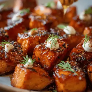 Hot Honey Salmon Bites