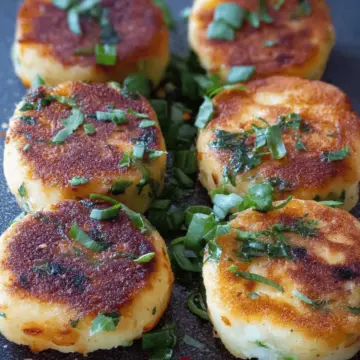 Cheese Stuffed Potato Cakes (2 Ingredients)