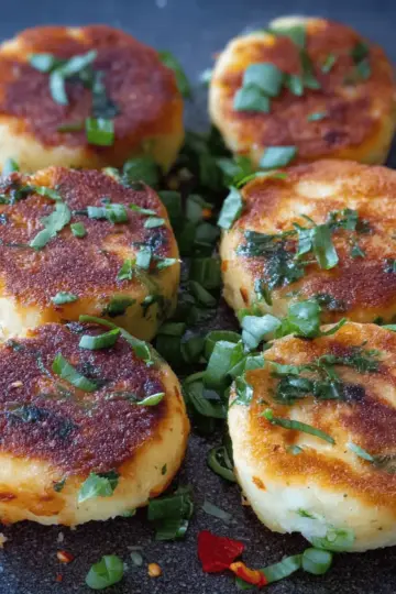 Cheese Stuffed Potato Cakes (2 Ingredients)