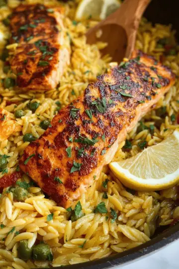 One-pan Lemon Orzo and Salmon