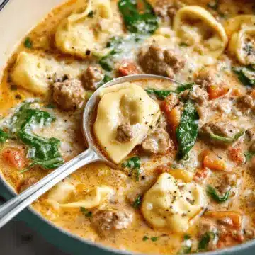Creamy Sausage Tortellini Soup