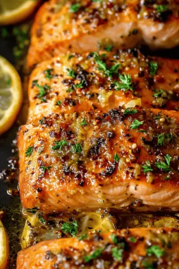 Honey Garlic Butter Baked Salmon