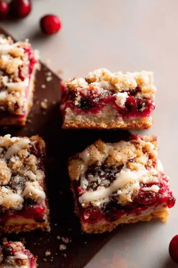 Cranberry Crumble Pie Bars
