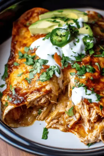 Slow Cooker Chicken Enchiladas
