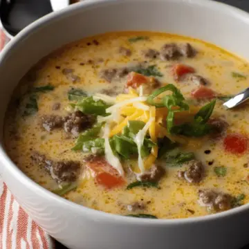 Easy Cheeseburger Soup