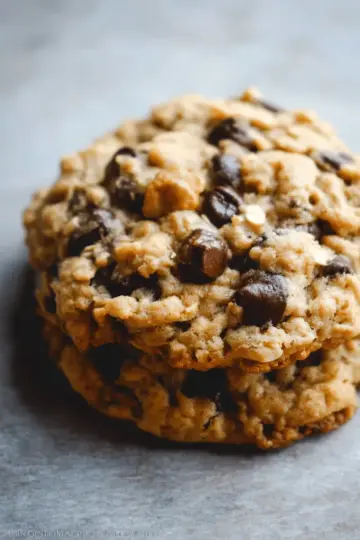 Big Fat Peanut Butter Oatmeal Chocolate Chip Cookies