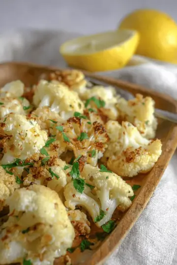 Lemon Pepper Roasted Cauliflower Florets