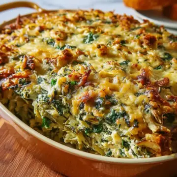 Amazing Spinach Artichoke Casserole