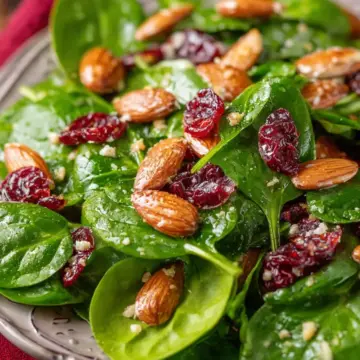 Cranberry Almond Spinach Salad