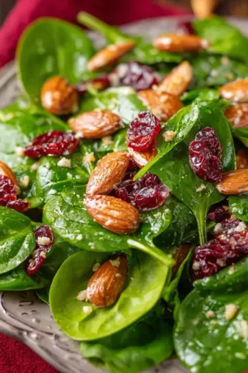 Cranberry Almond Spinach Salad