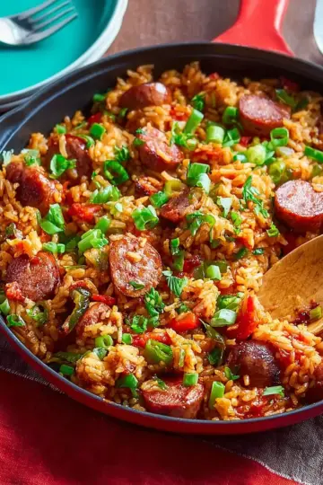 Cajun Sausage And Rice Skillet