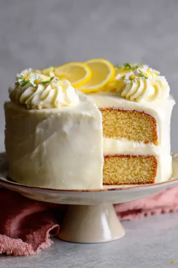 Lemon Layer Cake with Lemon Cream Cheese Buttercream