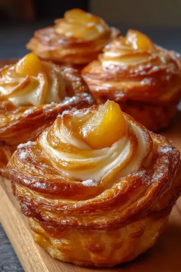 Peach Pie Cruffins