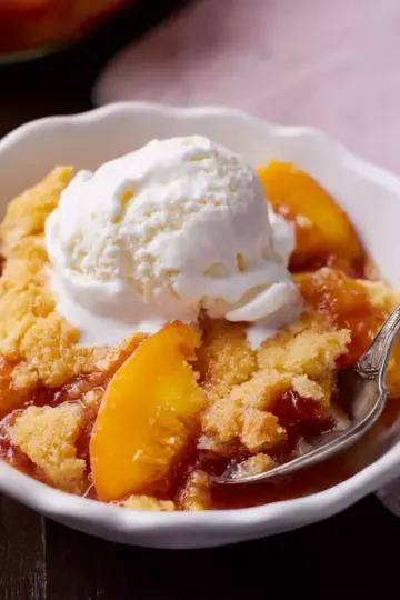 Bisquick Peach Cobbler