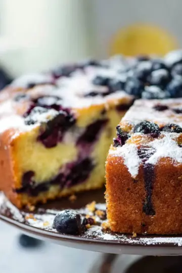 Blueberry Lemon Yoghurt Cake