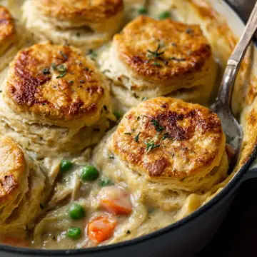 Chicken Pot Pie with Biscuits