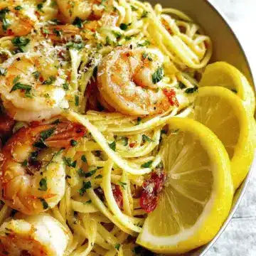 Lemon Garlic Shrimp Pasta