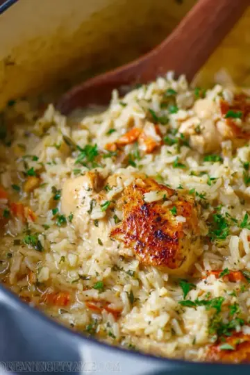 Creamy Chicken and Rice Recipe (a one-pot meal)