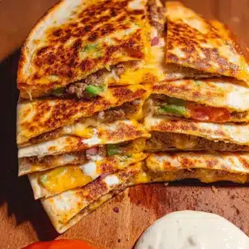Smash Burger Quesadillas