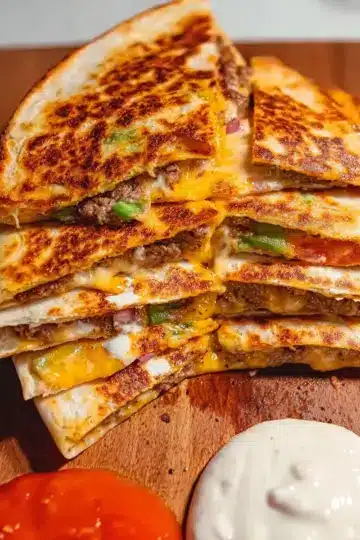 Smash Burger Quesadillas