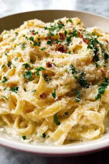 15 Minute Creamy Garlic Pasta