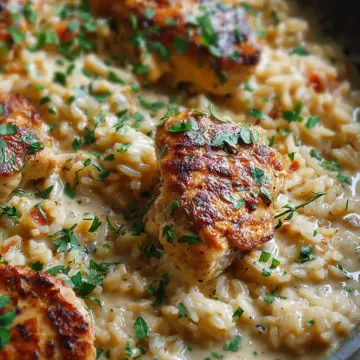 One-Pan Creamy Parmesan Chicken & Rice [40 Minutes]