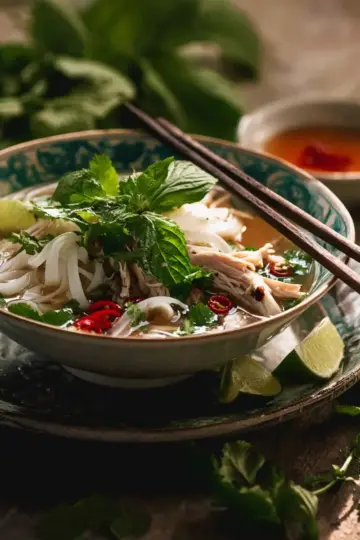 Vietnamese Chicken Pho soup (Pho Ga)