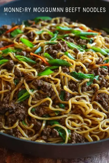 Mongolian Ground Beef Noodles