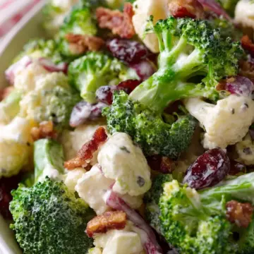 Broccoli Cauliflower Salad