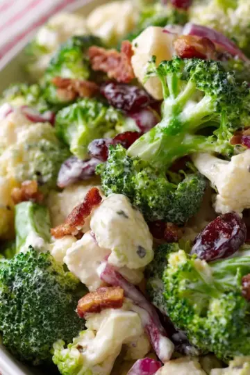 Broccoli Cauliflower Salad