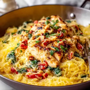 Tuscan Chicken and Spaghetti Squash