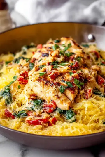 Tuscan Chicken and Spaghetti Squash