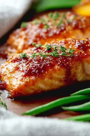 Date Night Bourbon Peach Glazed Salmon