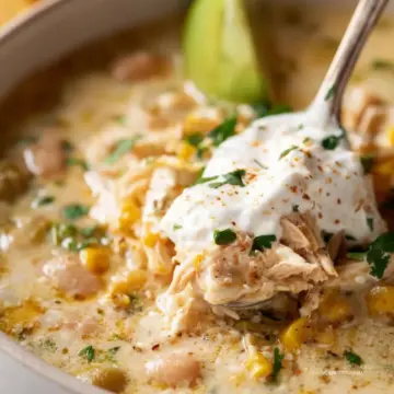 Creamy Crockpot White Chicken Chili