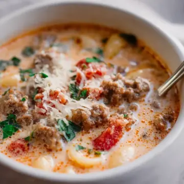 Creamy Parmesan Italian Sausage Soup