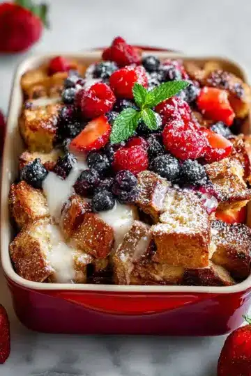 Berries & Cream French Toast Casserole
