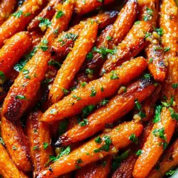 Honey Garlic Butter Roasted Carrots